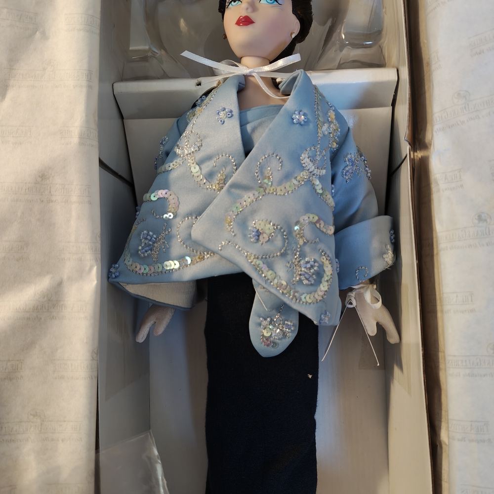 Chic Blue and Black Fashion Doll